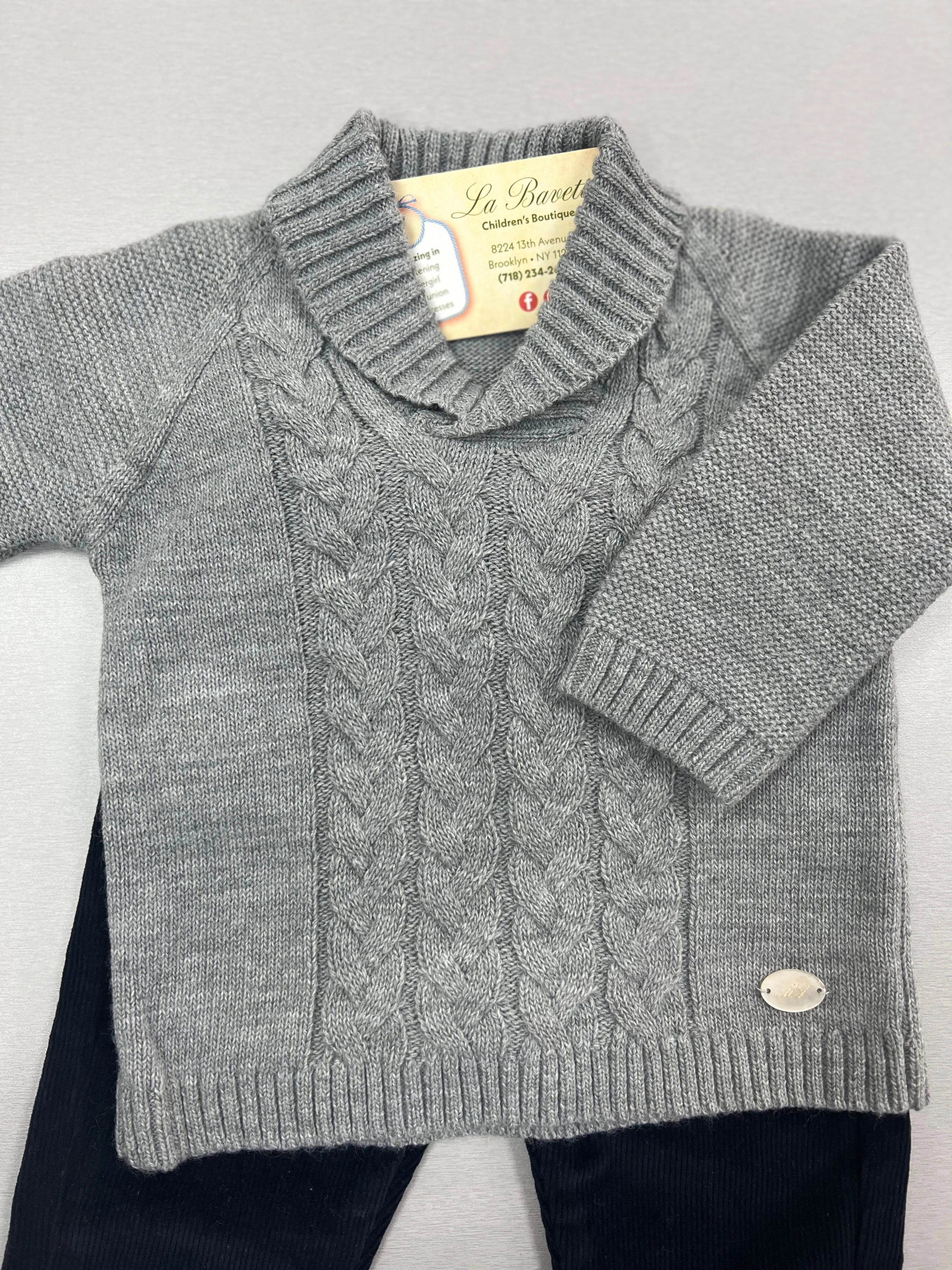 044-11145 grey sweater Boys pants set