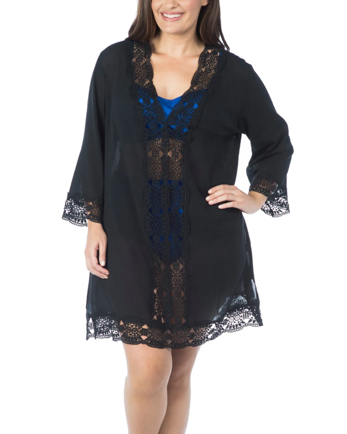 2024 La Blanca Plus Size Island Fare V-Neck Tunic - LA8LR55W