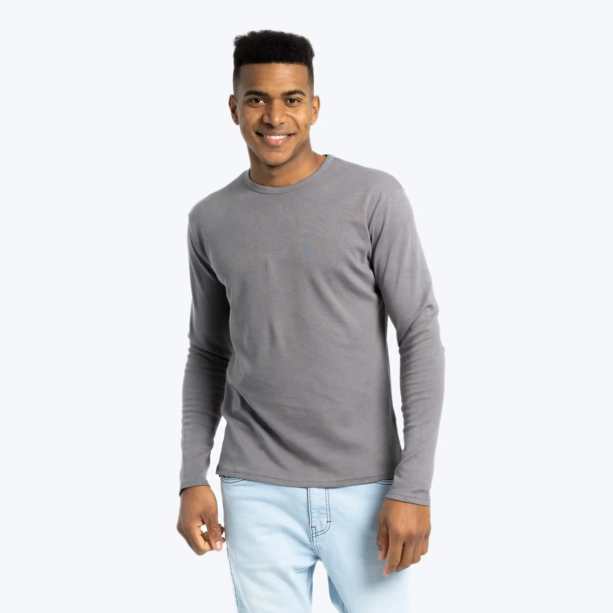 6 Pack - Men's Organic Pima Cotton Long Sleeve Shirts