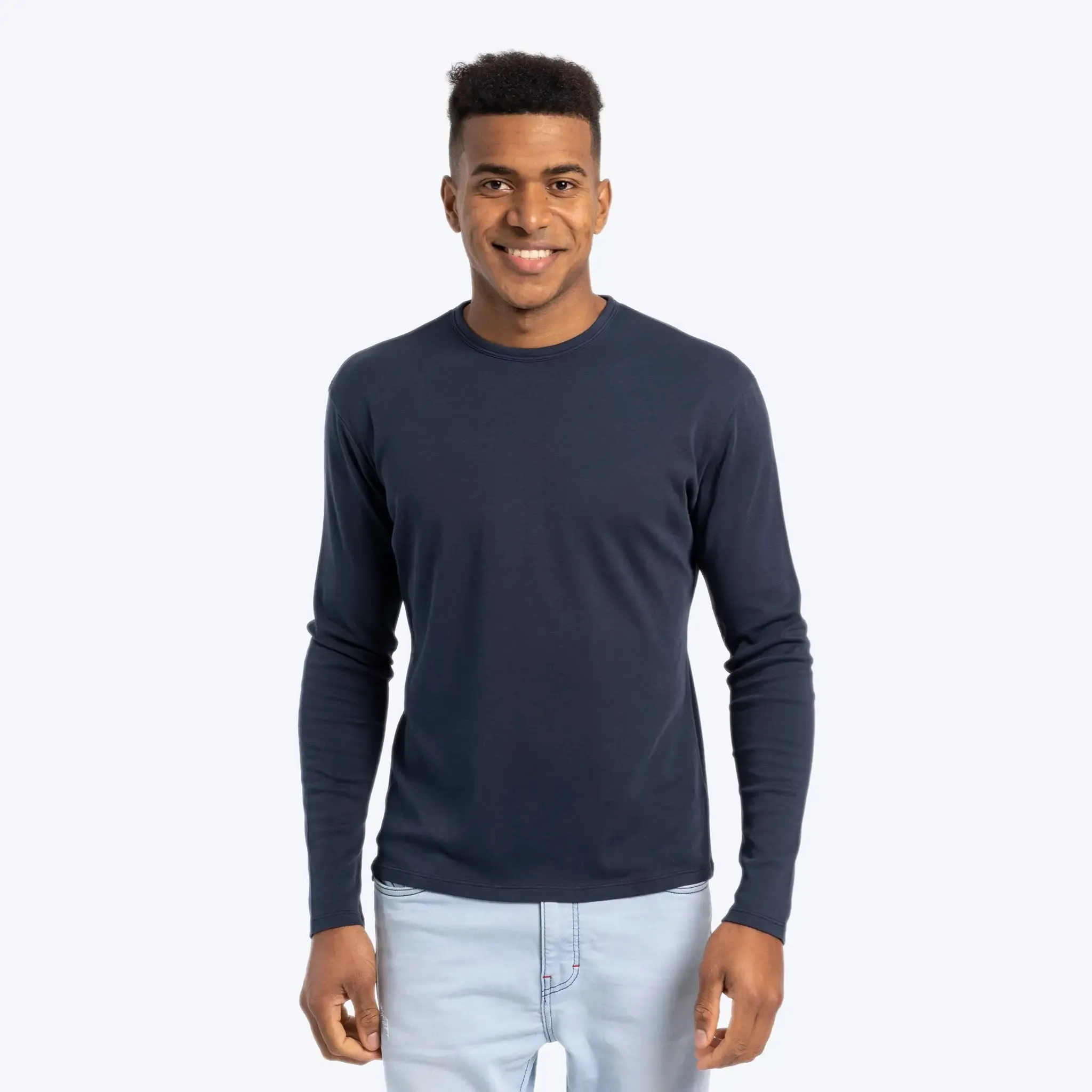 6 Pack - Men's Organic Pima Cotton Long Sleeve Shirts