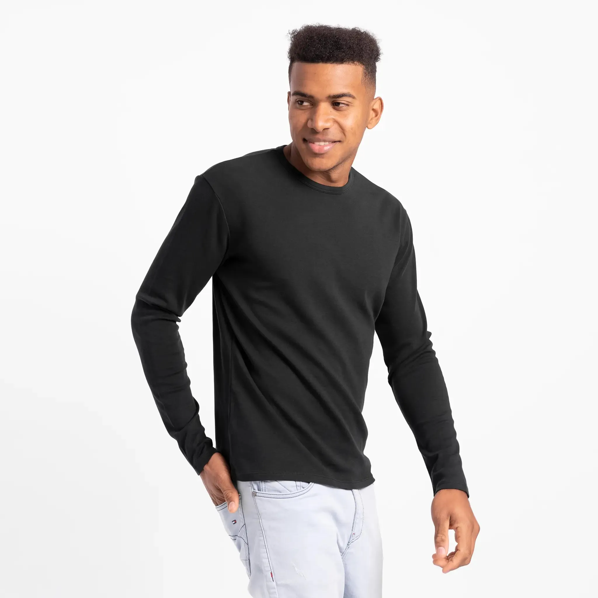 6 Pack - Men's Organic Pima Cotton Long Sleeve Shirts