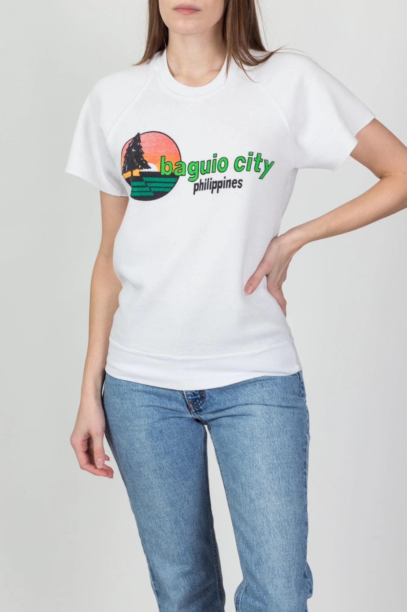 80s Baguio City Philippines Sweatshirt Top - Small