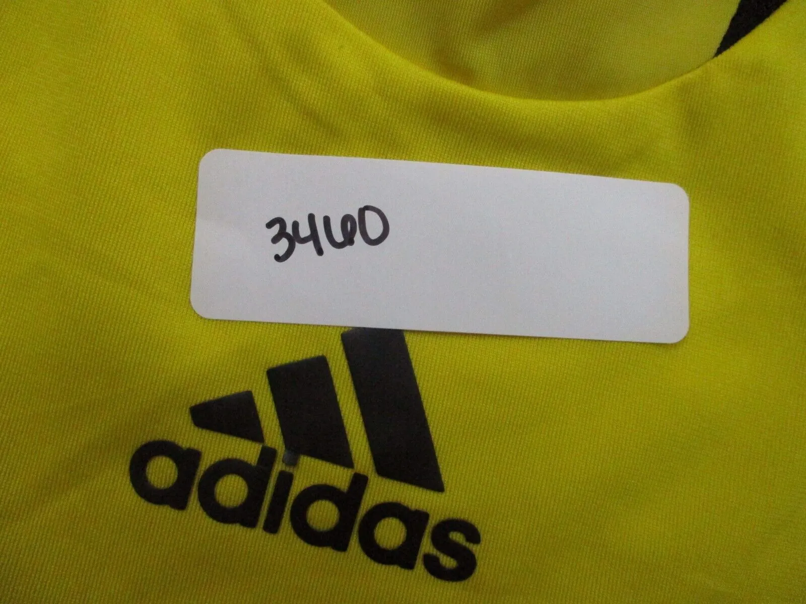 Adidas 3 Striped Sports T-Shirt Men's Size 12 Yellow Long Sleeves ClimAcool