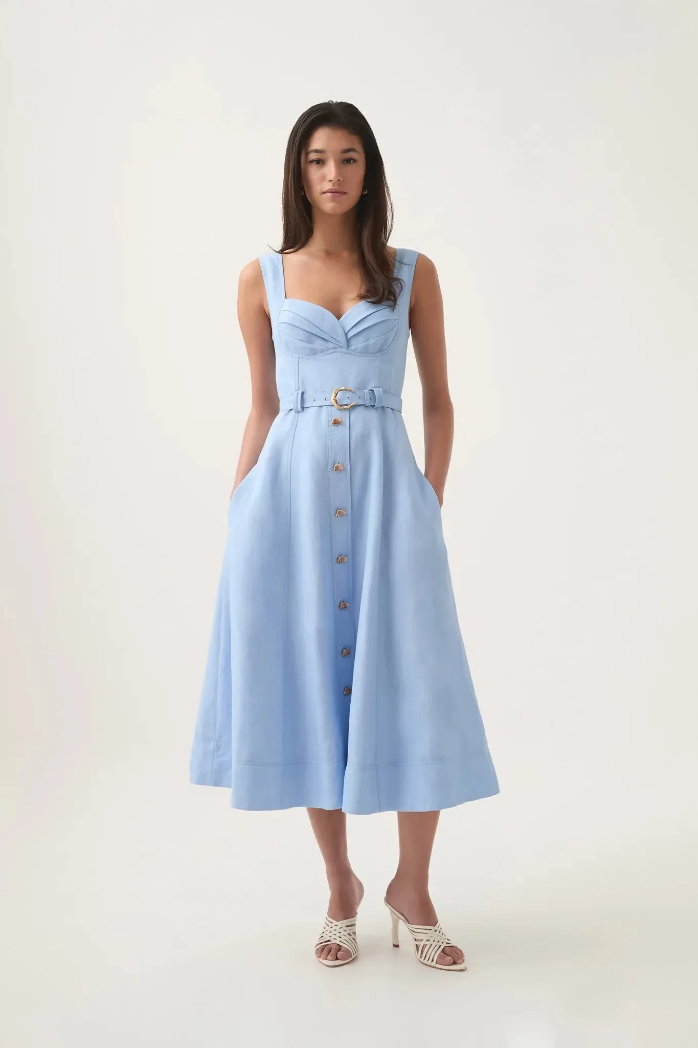 Aje Primary Belted Midi Dress