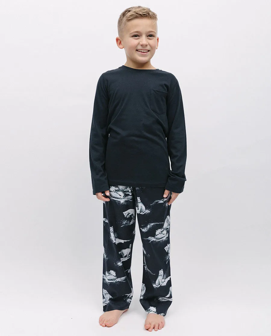 Atlas Kids Unisex Jersey T-shirt and Artic Fox Print Pyjama Set