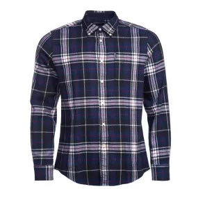 Barbour Highland Check 34 Mens Tailored Shirt - Navy