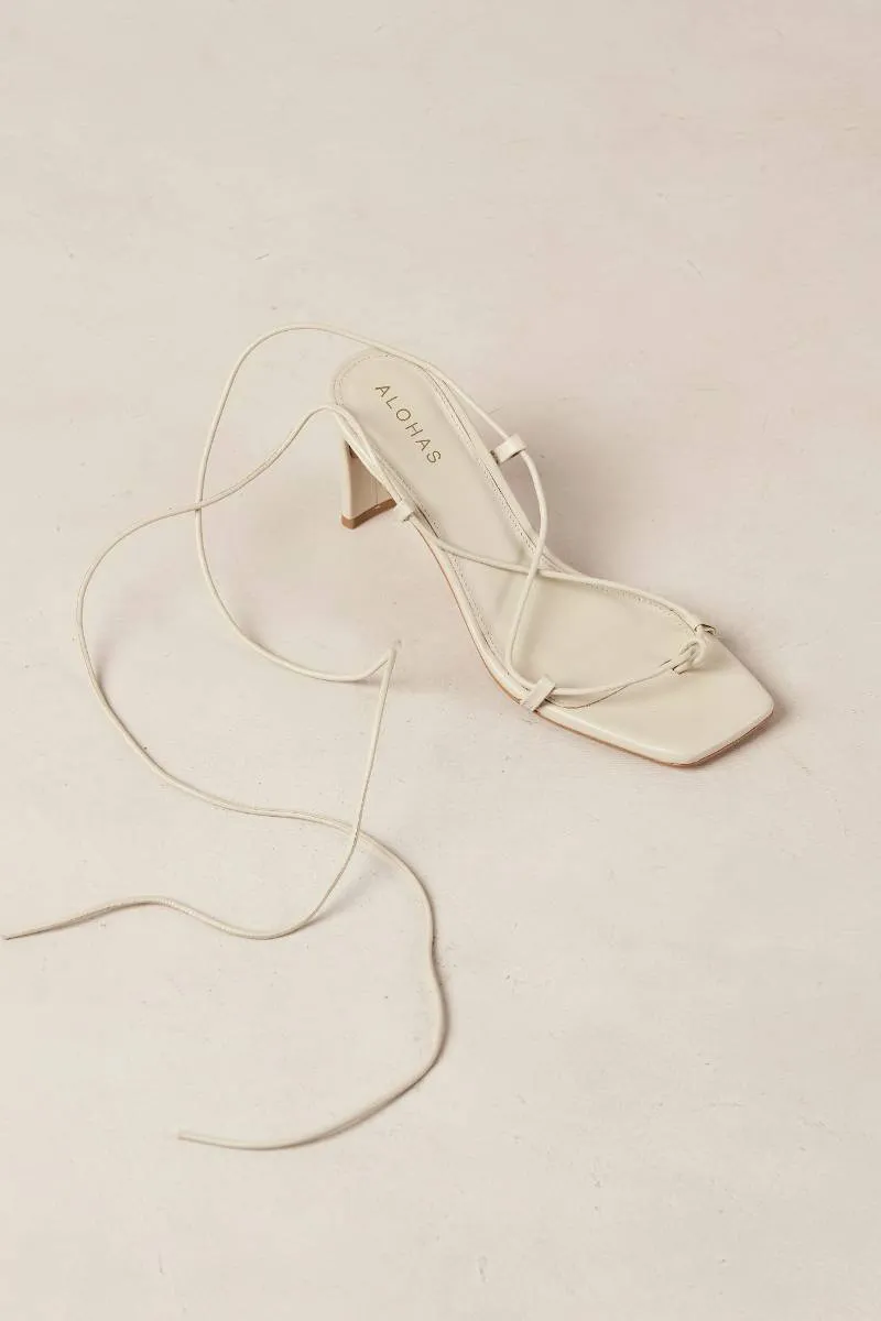 BELLINI CREAM LEATHER SANDALS