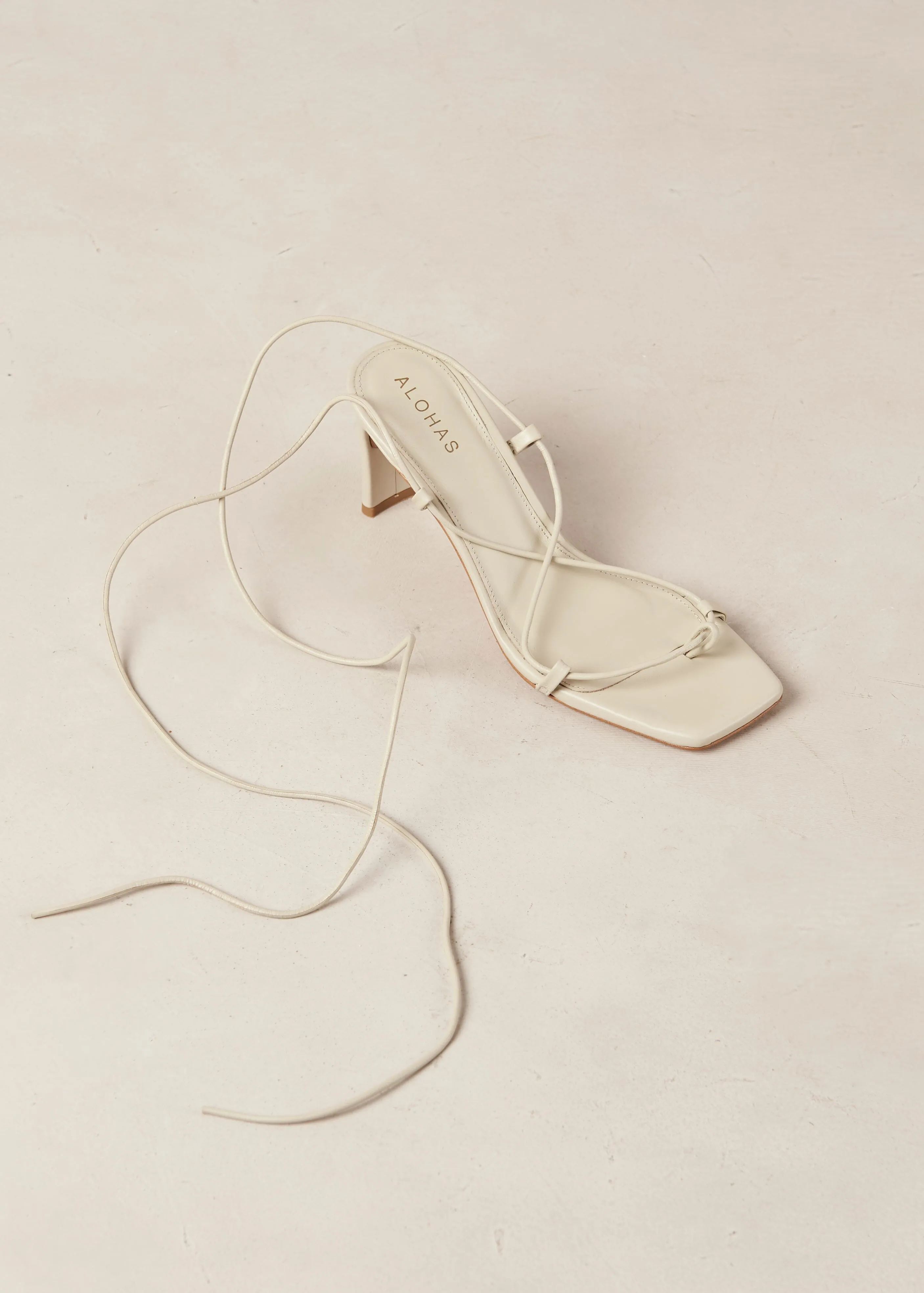 Bellini Leather Sandals Cream White