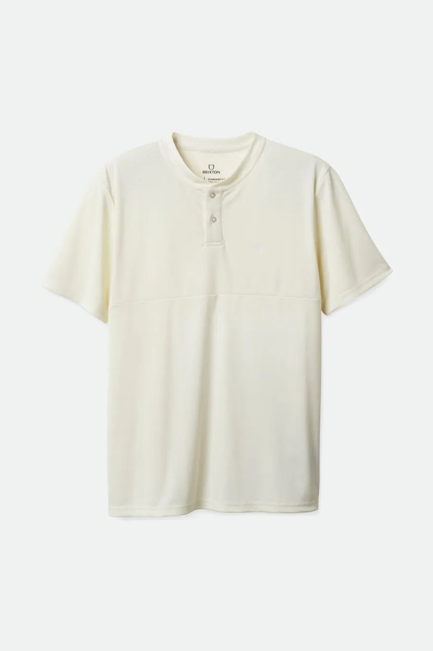 Beta Square Utility S/S Henley Knit - Off White