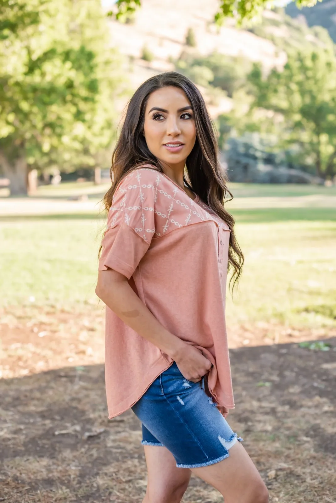 Better Days Color Block Henley