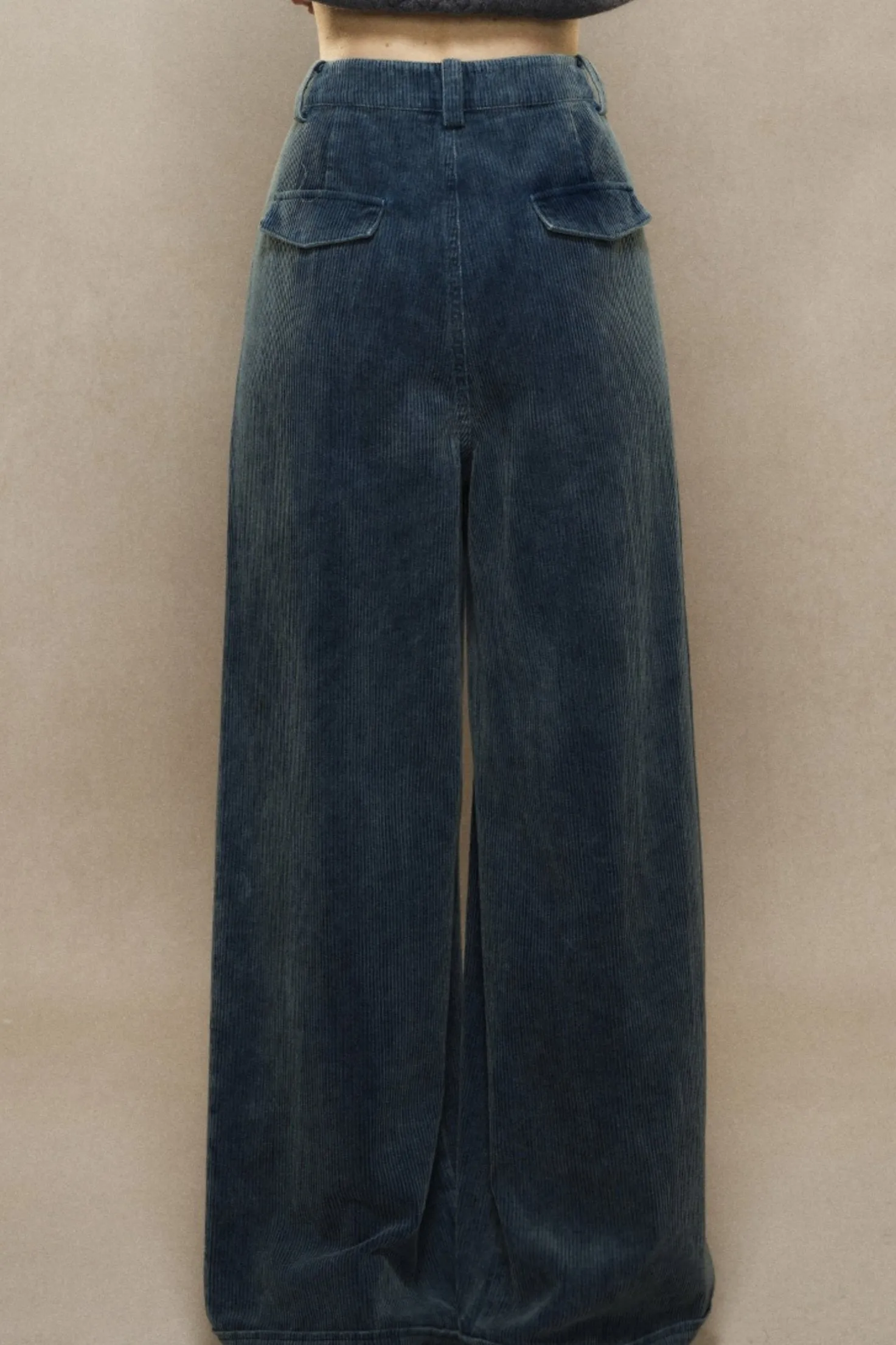 Blue Cotton Corduroy Set-Up