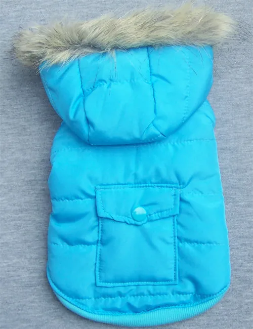 Blue Parka Dog Coat