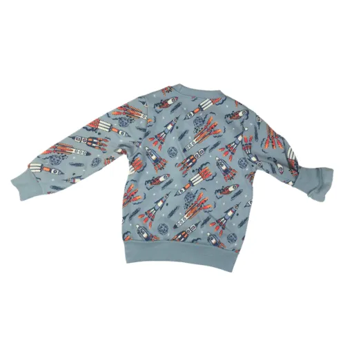 Blue Space Fleece Sweat Shirt