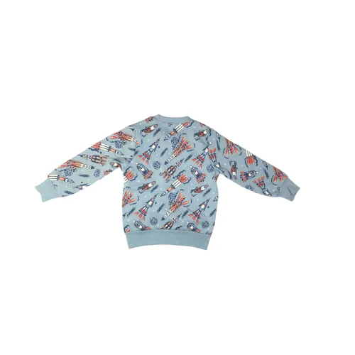 Blue Space Fleece Sweat Shirt