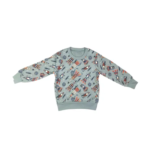 Blue Space Fleece Sweat Shirt