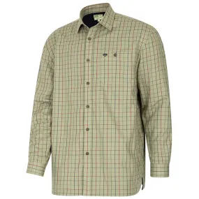 Boxwood Micro-Fleece Lined Shirt - Green Tattersall Check by Hoggs of Fife