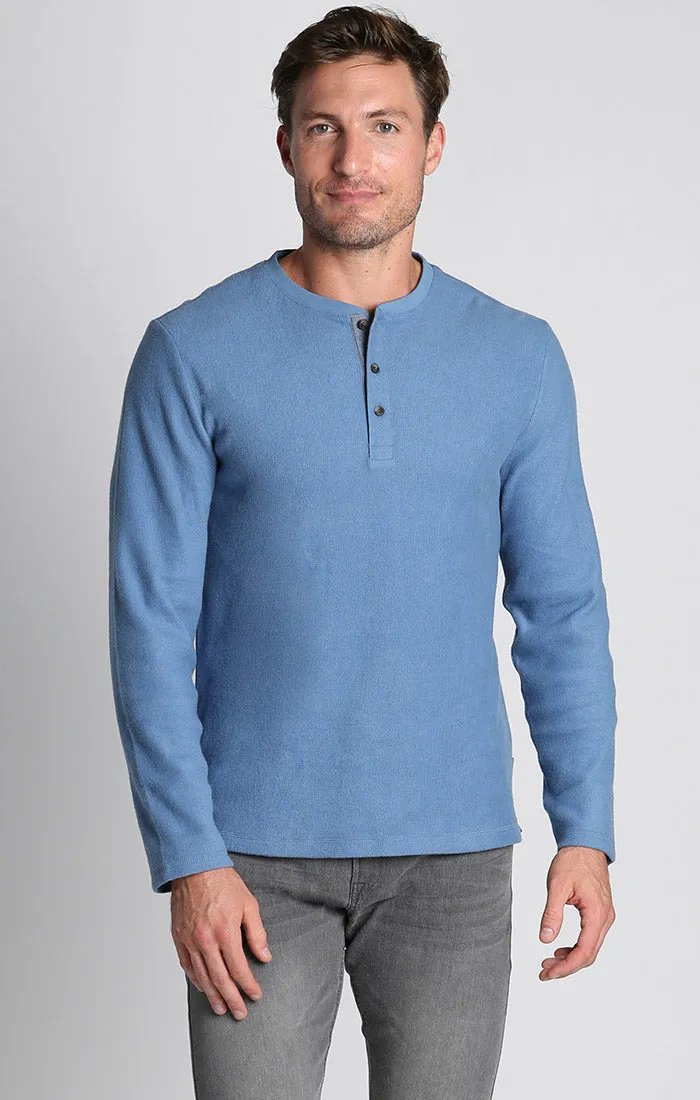 Brushed Waffle Fleece Henley