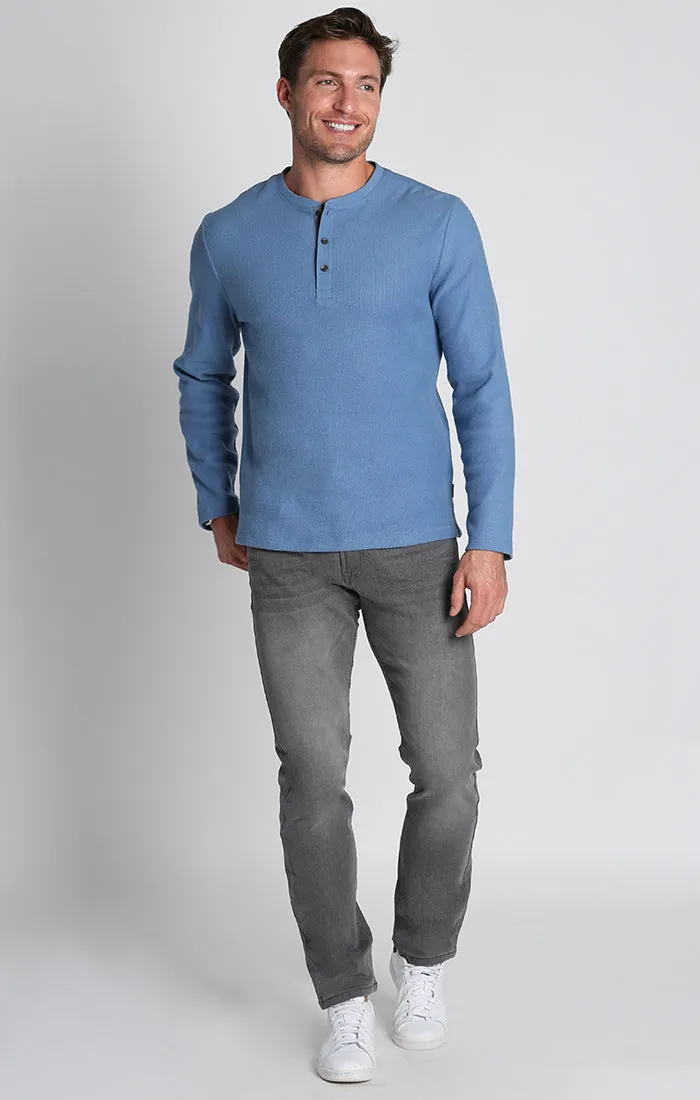 Brushed Waffle Fleece Henley