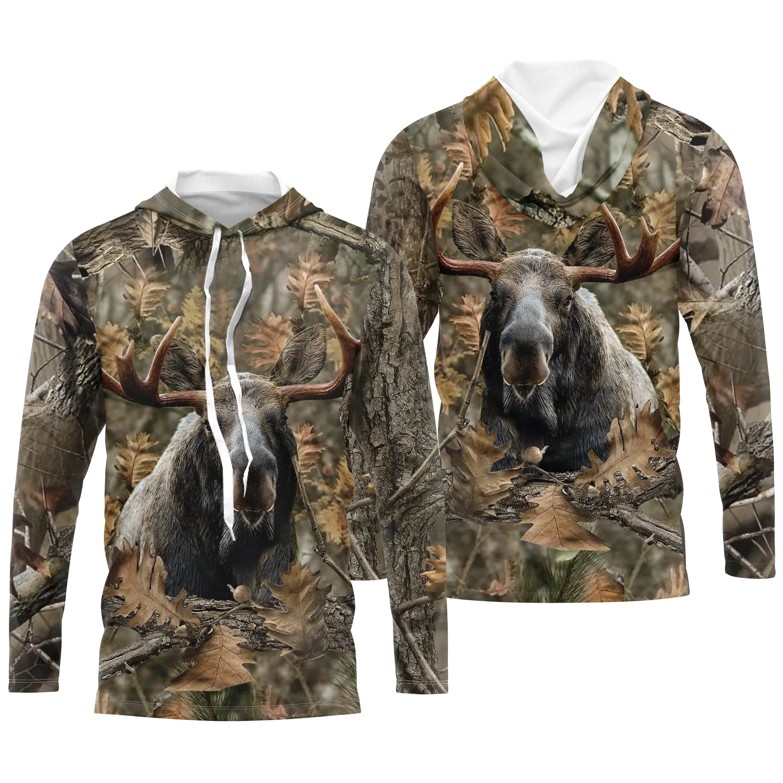 Chasse à l'Élan, T shirt Chasseur, Camouflage, Vêtements de Chasse - CTS24052227