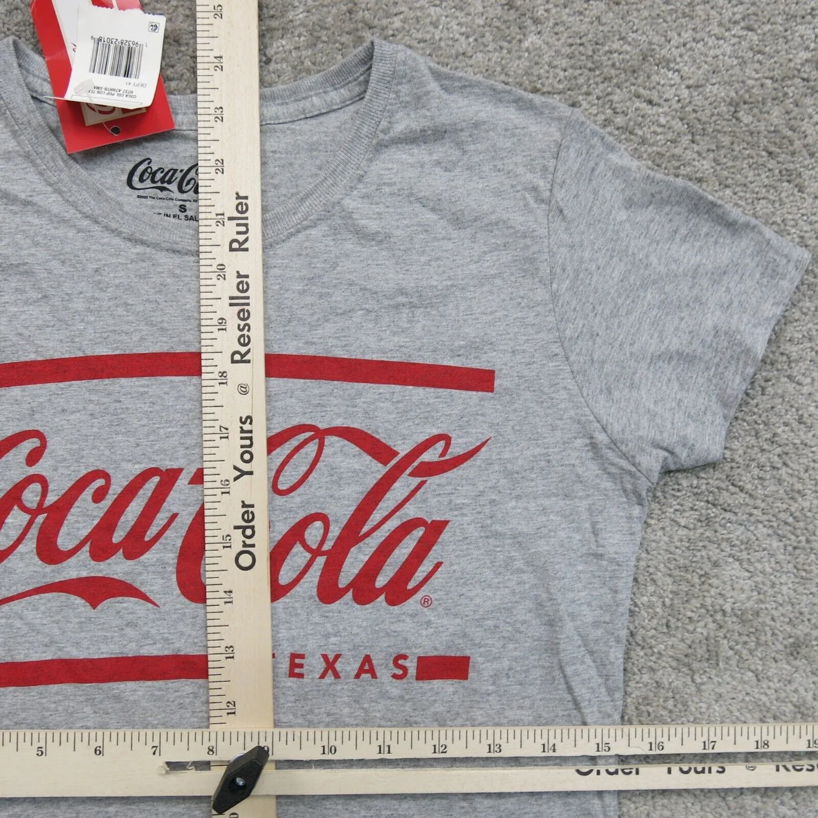 Coca Cola Womens Pullover T Shirt Casual Short Sleeves Crew Neck Gray Size S