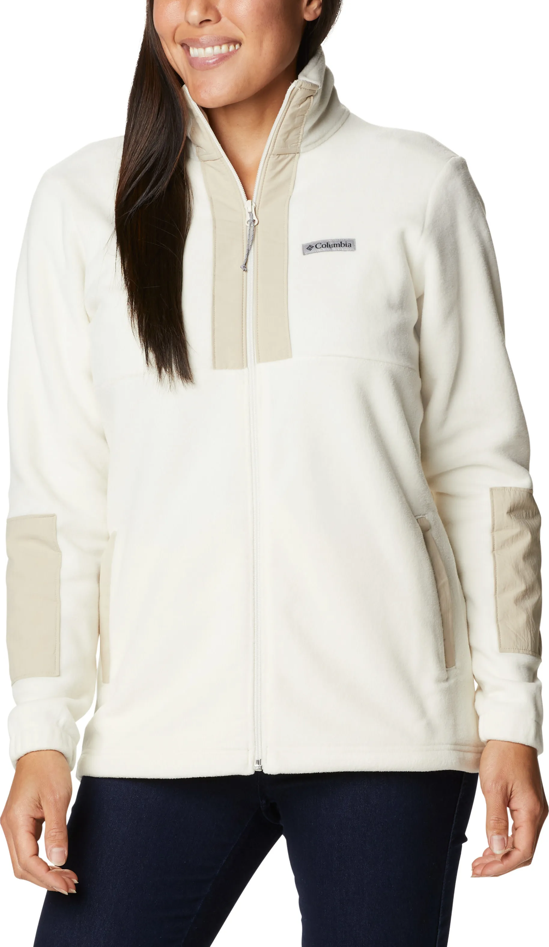 Columbia Women&#x27;s Columbia Lodge Fleece Fullzip Shirt Chalk/Ancient Fossil | Buy Columbia Women&#x27;s Columbia Lodge Fleece Fullzip Shirt Chalk/Ancient Fossil here | Outnorth