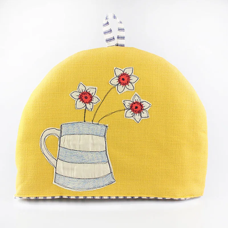 Cornish narcissi small tea cosy