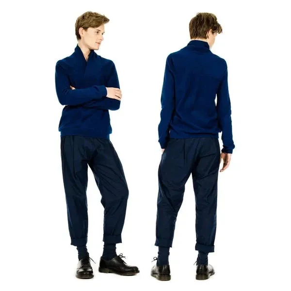 Cosy Plain Dark Blue - Unisex Hose