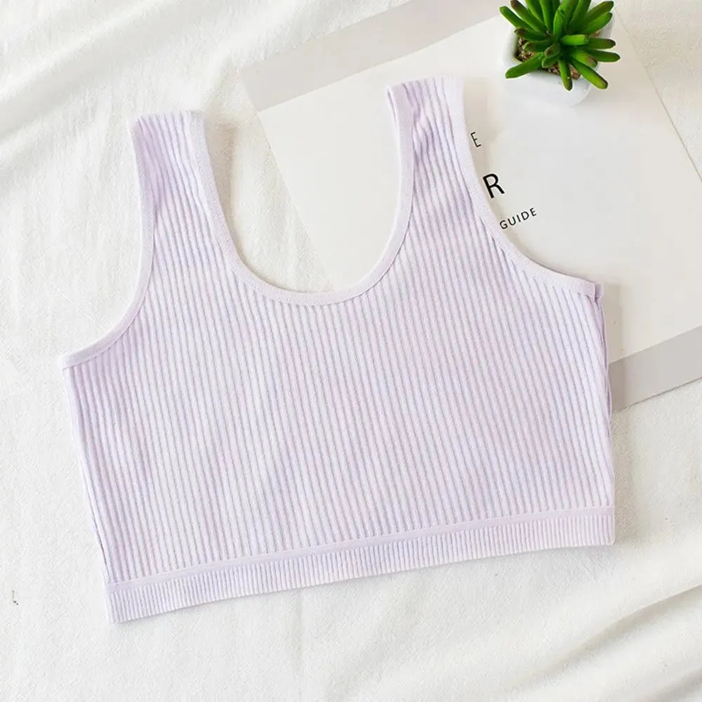 Cotton Camisole Undershirt Kids Underwear Girls Tank Top Teenage Sport Bra Training Bra Teens Vest