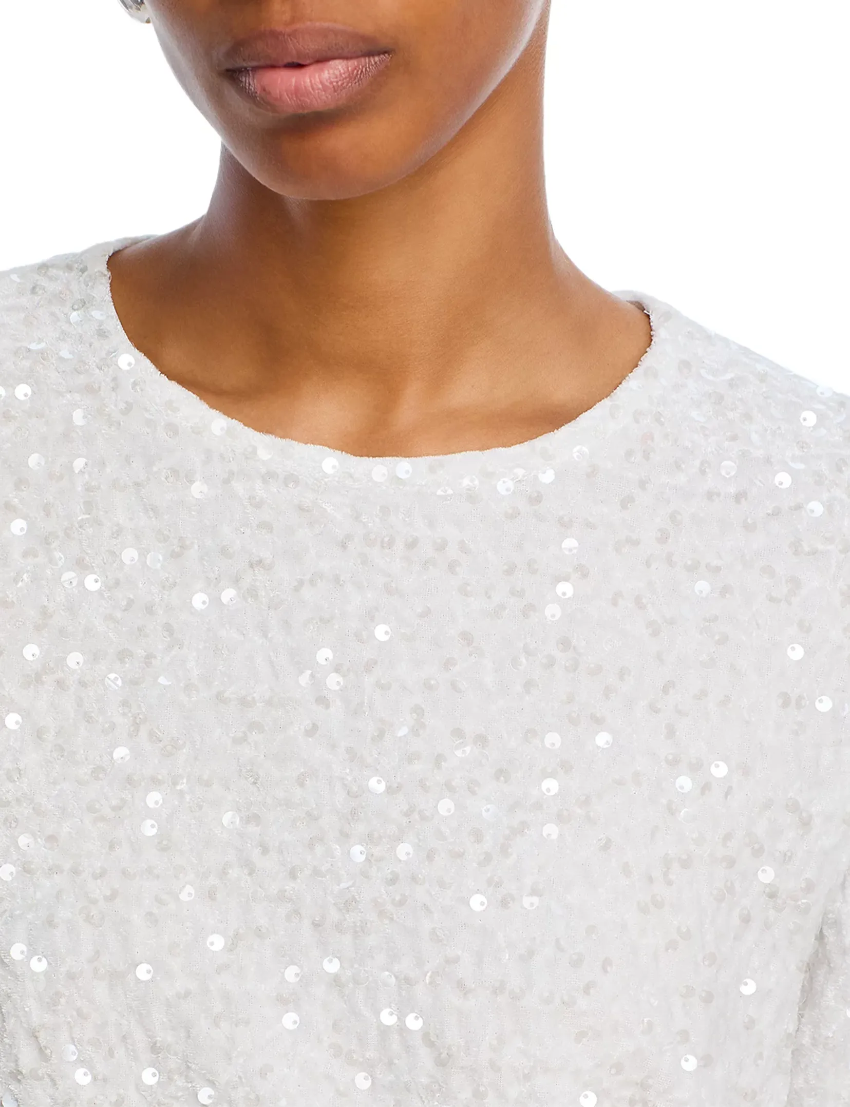 Cressa Sequin Top, Ivory