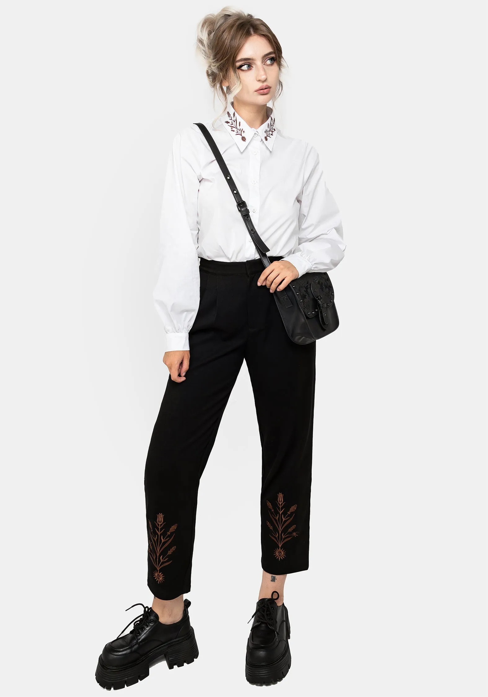 Cybele Embroidered Button Up Shirt