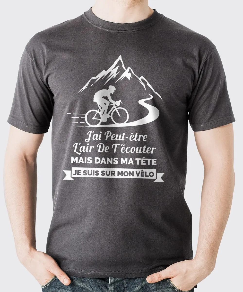 Cyclisme Homme, Cadeau Humour, Dans Ma Tête Je suis Sur Mon Vélo, Drôle Cyclisme - CTS24032206