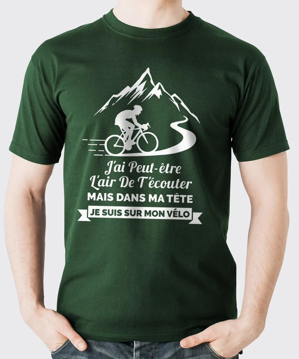 Cyclisme Homme, Cadeau Humour, Dans Ma Tête Je suis Sur Mon Vélo, Drôle Cyclisme - CTS24032206