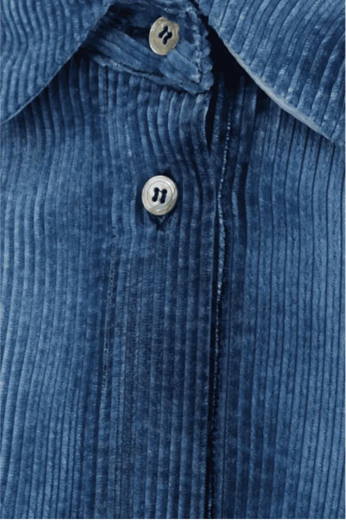 degradé denim velvet overshirt