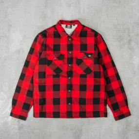 Dickies Sherpa Lined Sacramento Shirt - Red