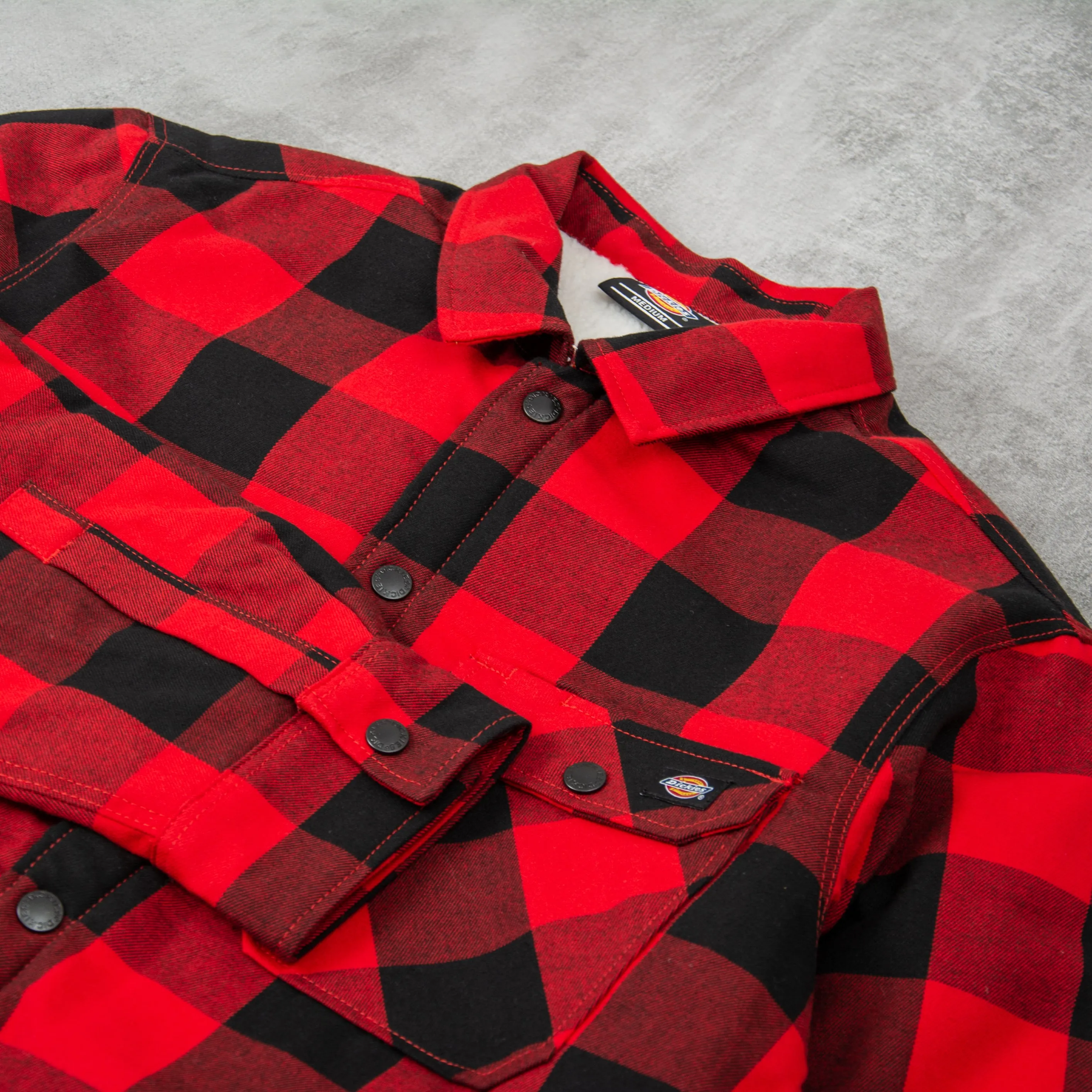 Dickies Sherpa Lined Sacramento Shirt - Red