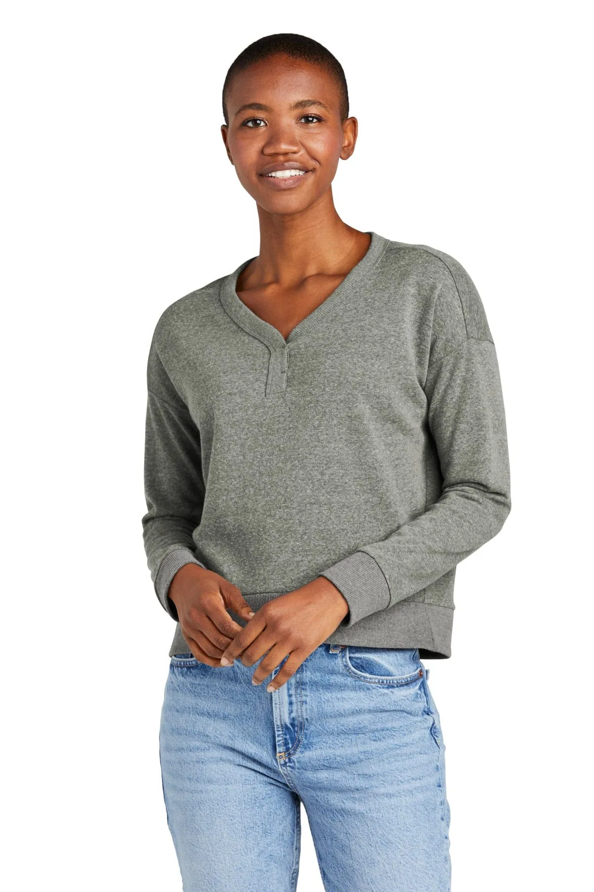 District DT1312: Women's Perfect Tri Fleece V-Neck Sweatshirt