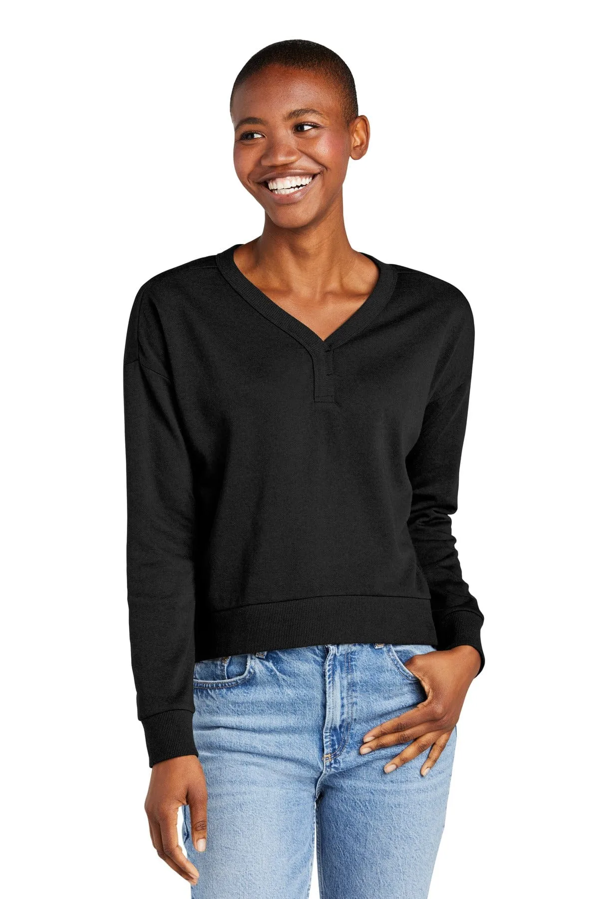 District DT1312: Women's Perfect Tri Fleece V-Neck Sweatshirt