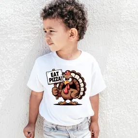 Eat Pizza Thanksgiving Turkey Shirt | Thanksgiving Shirt Kids