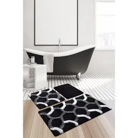 Elegant - Black 3  Bath Mat