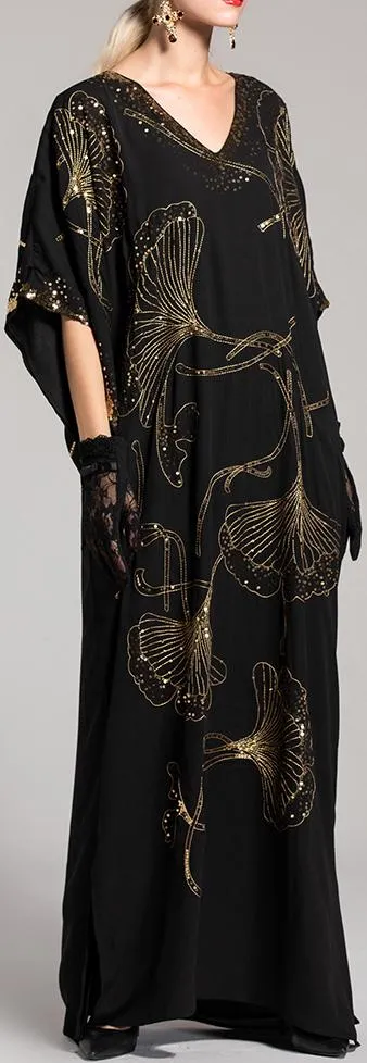 Embellished Maxi Tunic Dress