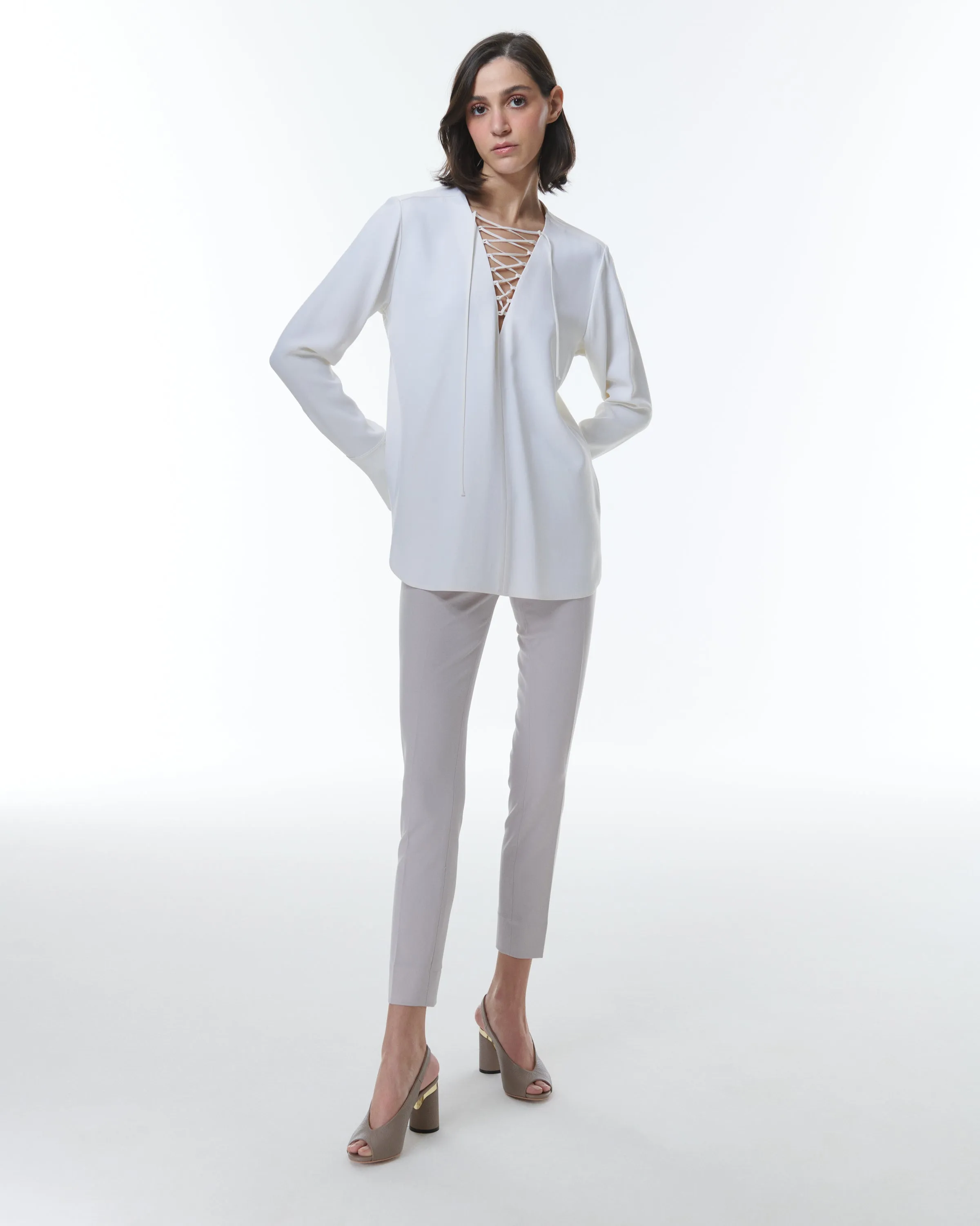 Eudora Lace-Up Blouse