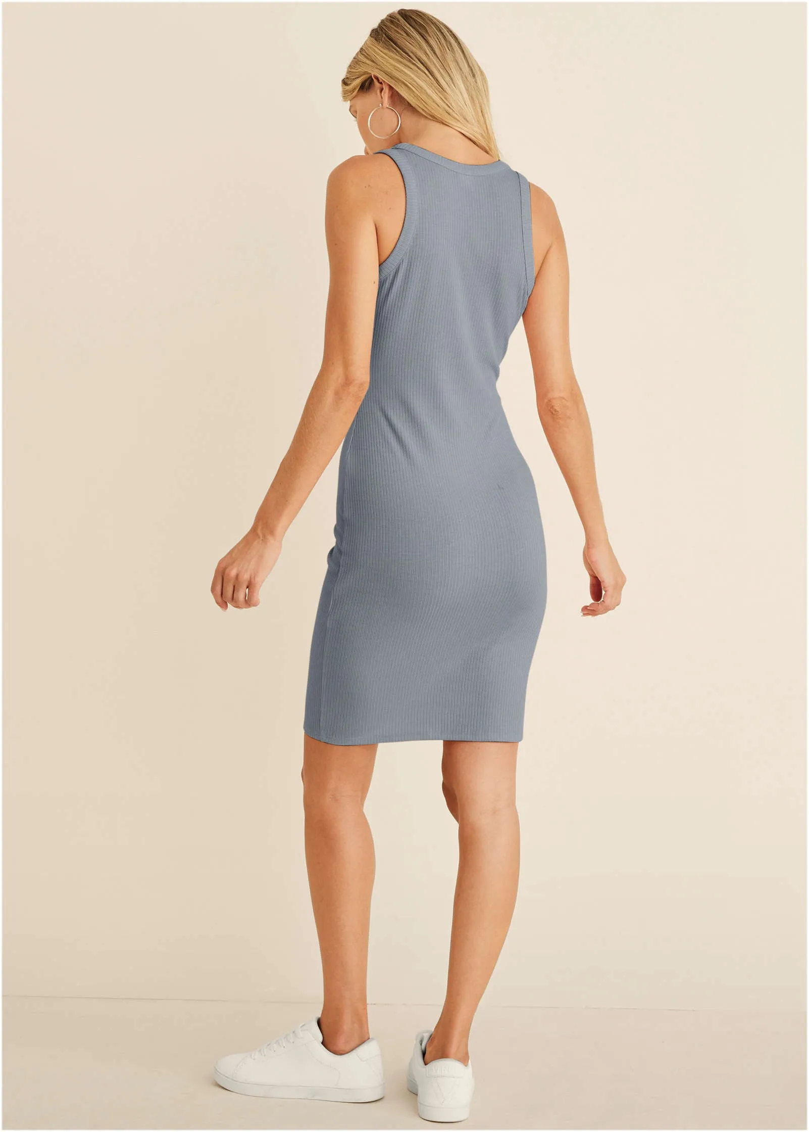 Flexrib Mini Dress - Seafog