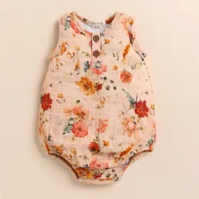 Flora Organic Muslin Bubble Romper