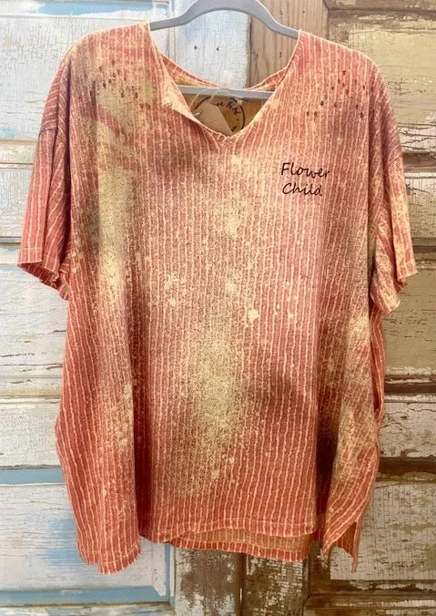 Flower Child Distressed Shirt