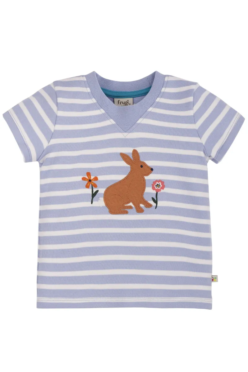 Frugi Easy On Tee in Lavender Breton/Flowers