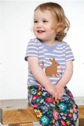 Frugi Easy On Tee in Lavender Breton/Flowers