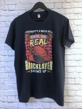 Funny Bricklayer T-Shirt, Bricky Gift Idea, Humorous Brick Layer Graphic Print Tee Shirt Top