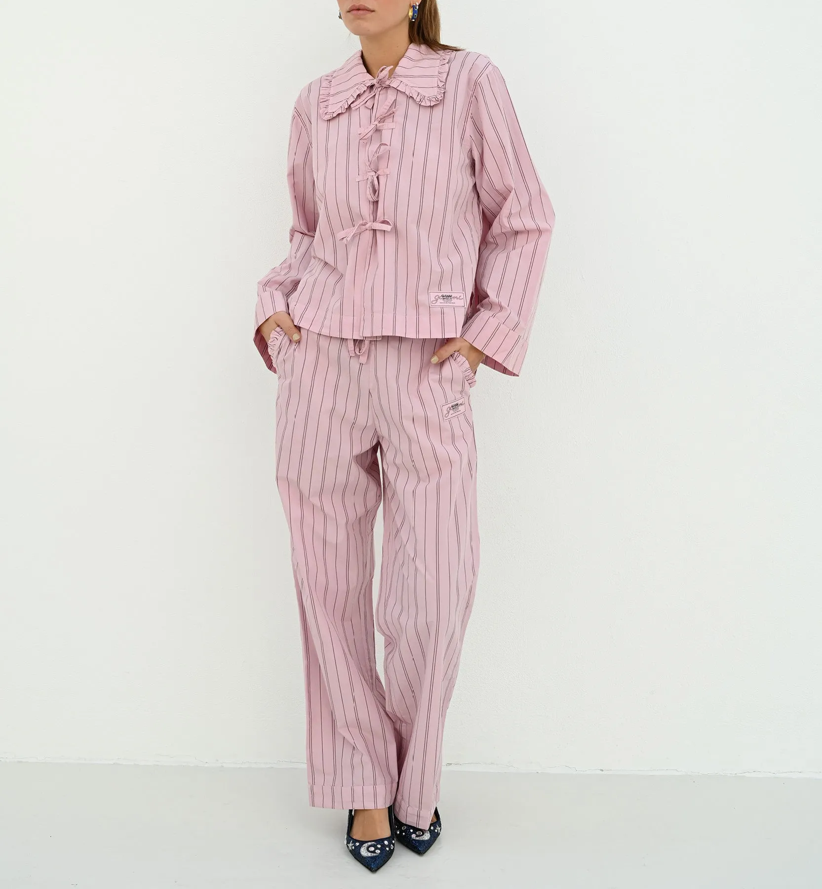 GANNI Stripe Pyjama Pants