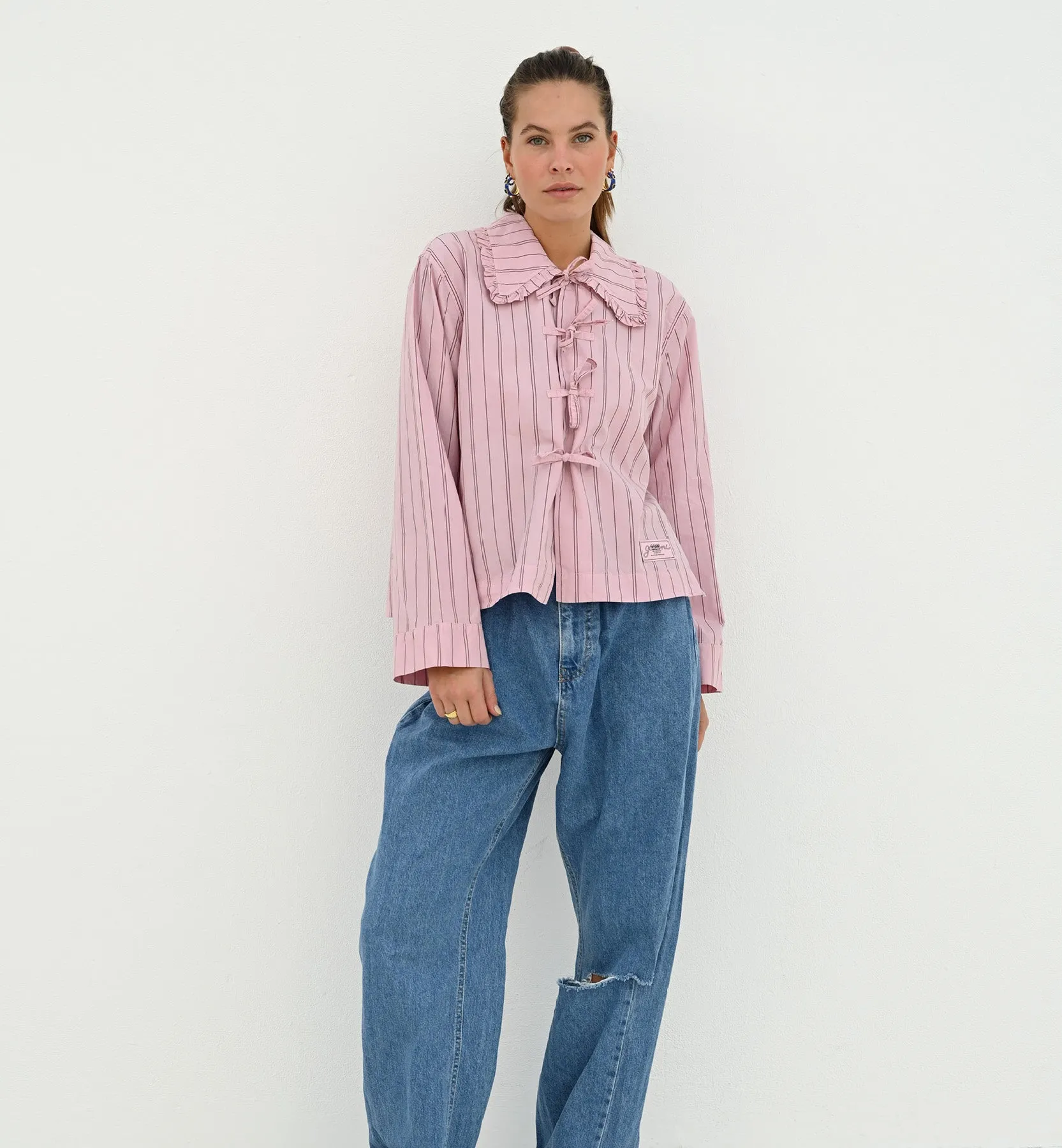 GANNI Stripe Pyjama Shirt