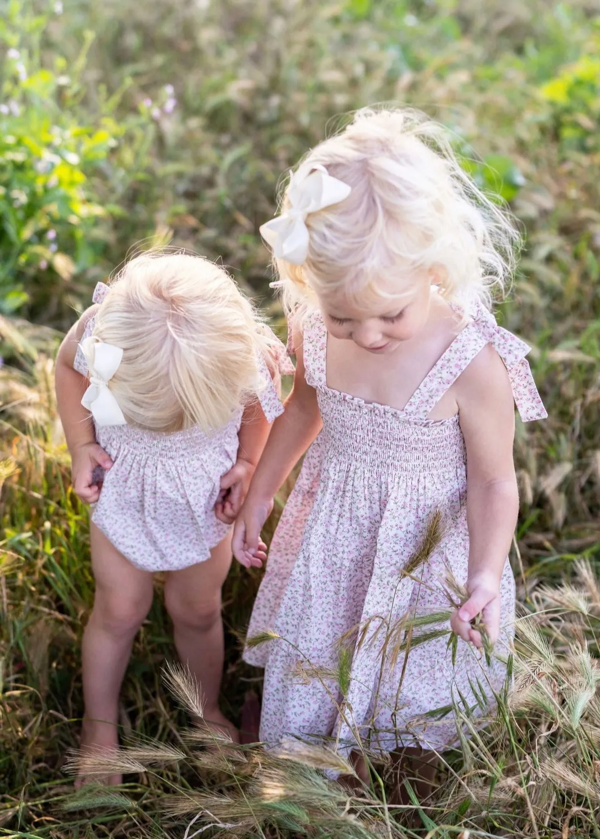 Girls Pink Liberty Smocked Dress